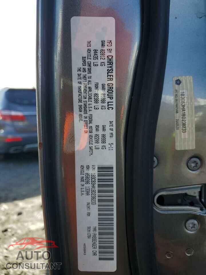 DODGE CALIBER 2011 - 1B3CB3HA1BD238233