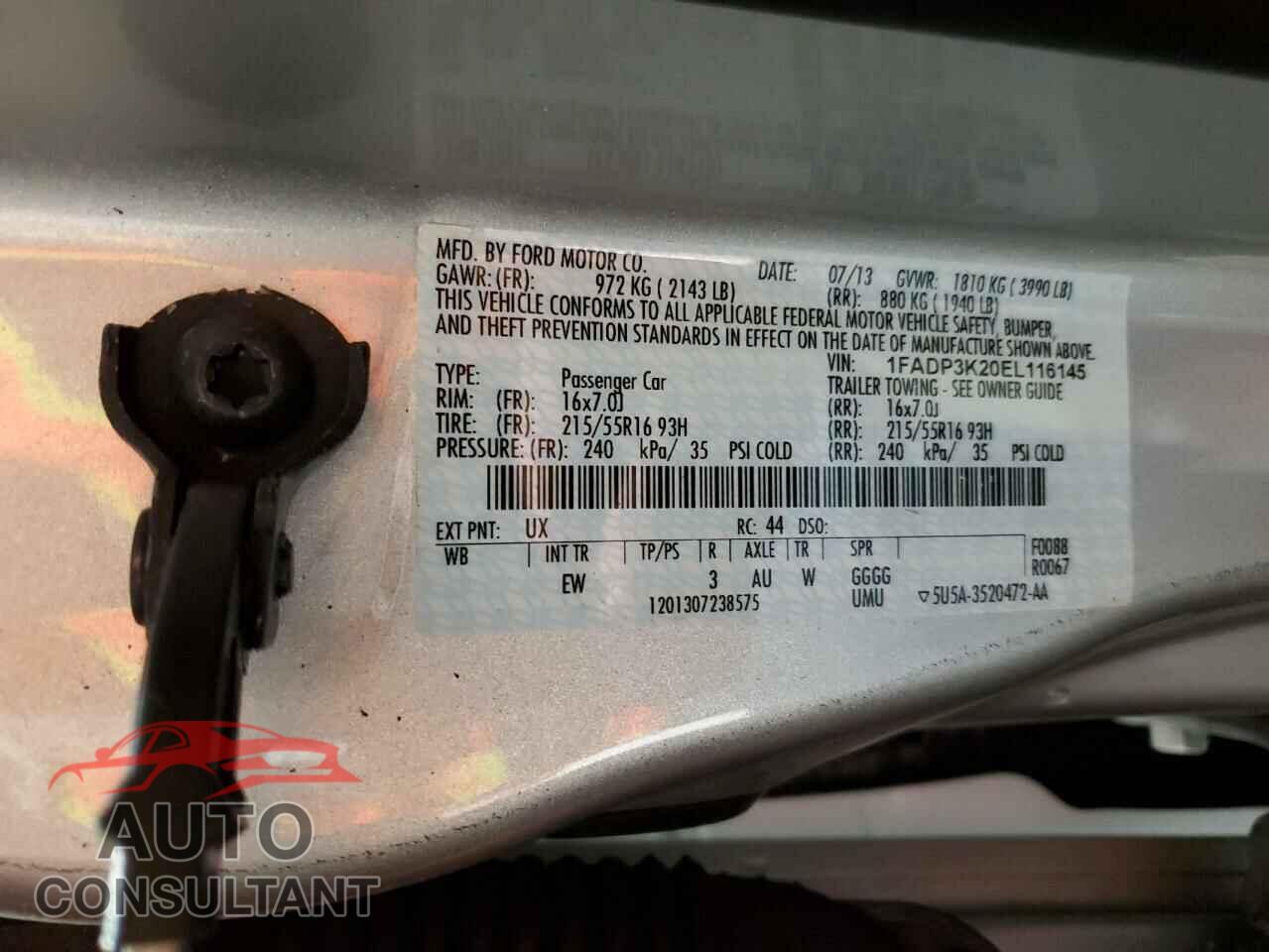 FORD FOCUS 2014 - 1FADP3K20EL116145