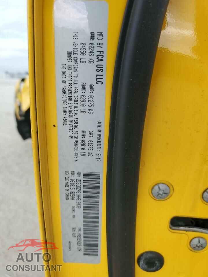 DODGE CHALLENGER 2017 - 2C3CDZAG1HH618439