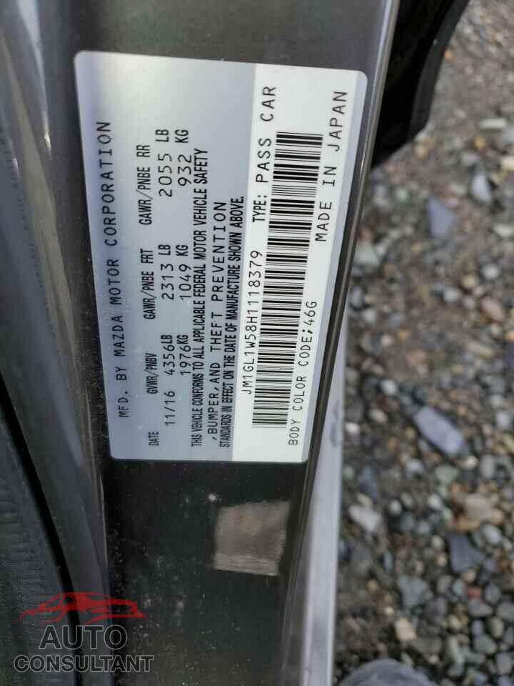 MAZDA 6 2017 - JM1GL1W58H1118379
