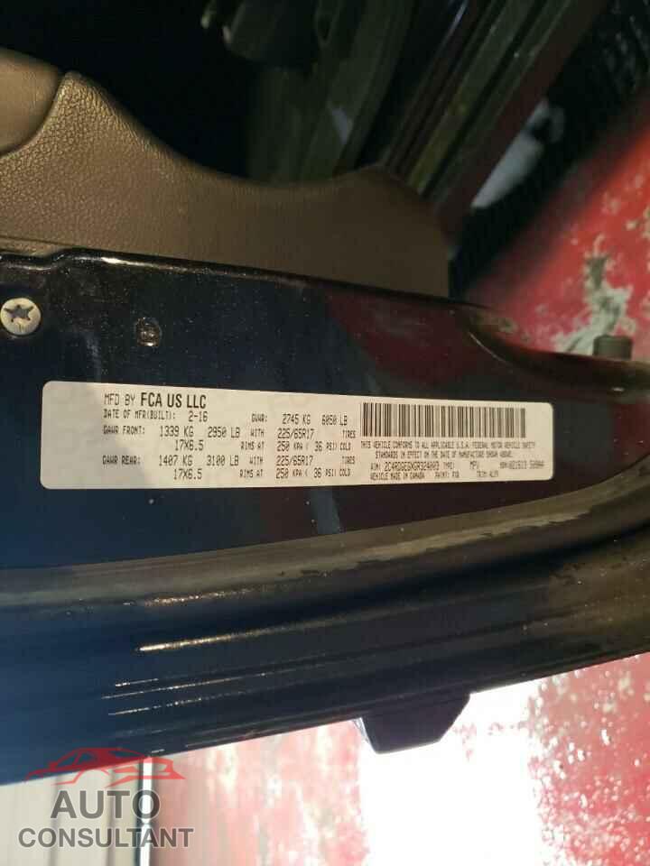 DODGE CARAVAN 2016 - 2C4RDGEGXGR324003