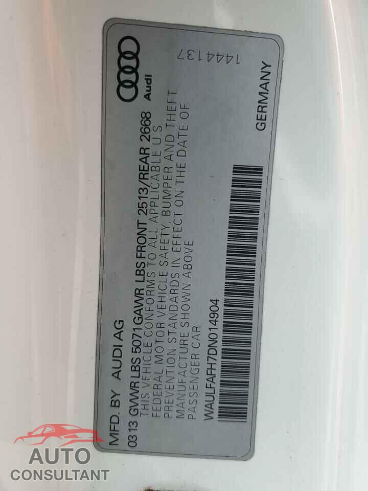 AUDI A5 2013 - WAULFAFH7DN014904