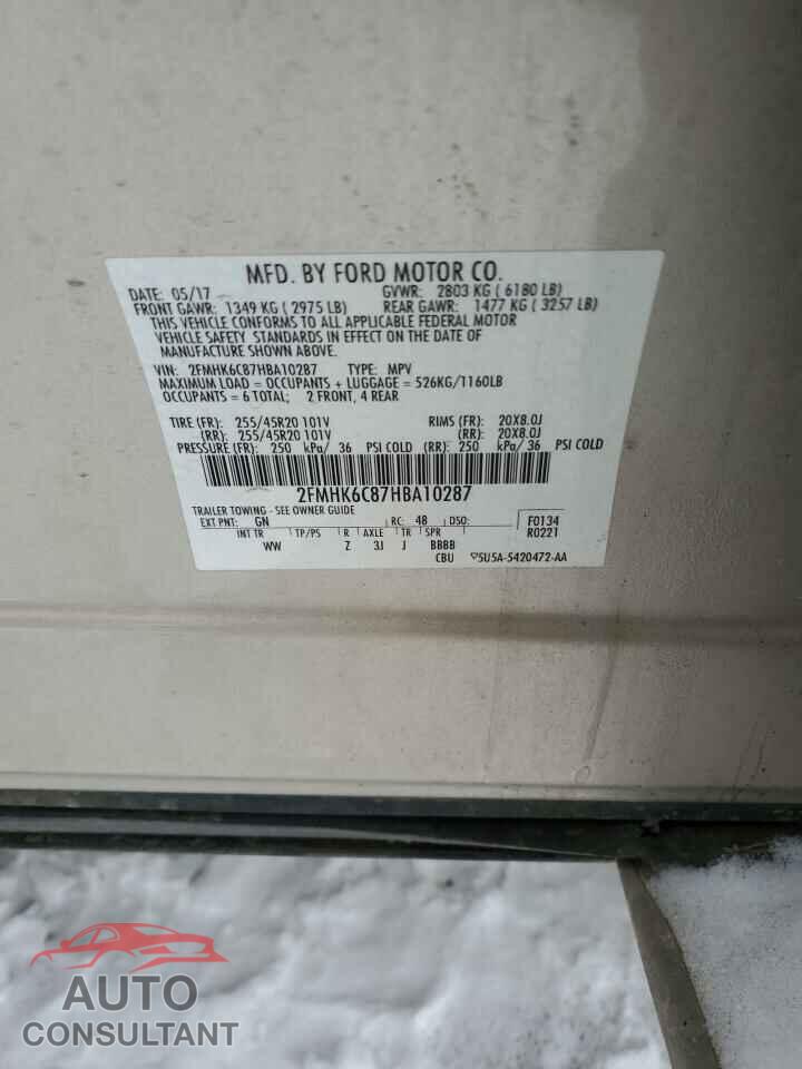 FORD FLEX 2017 - 2FMHK6C87HBA10287