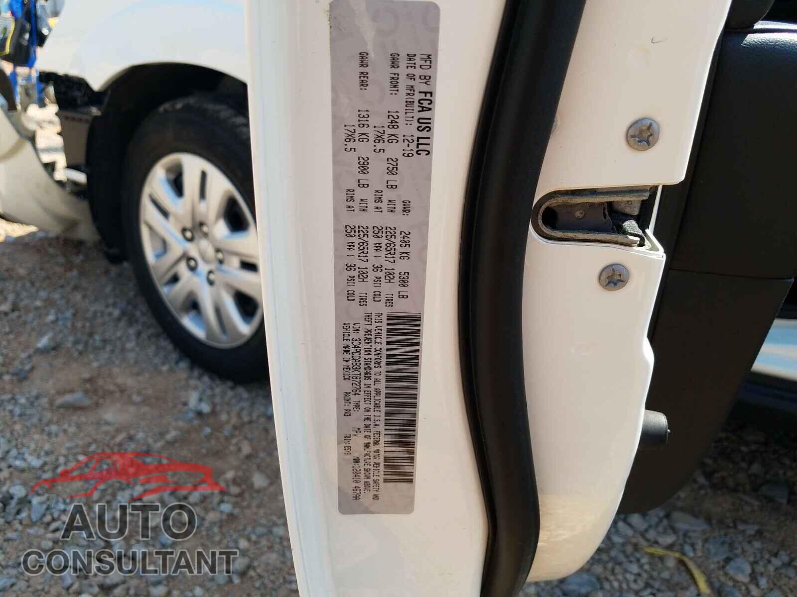 DODGE JOURNEY 2019 - 3C4PDCAB3KT872764