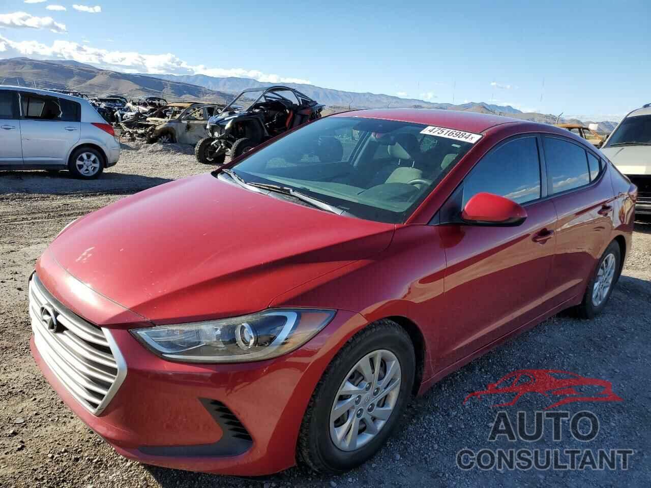 HYUNDAI ELANTRA 2017 - KMHD74LF0HU121504