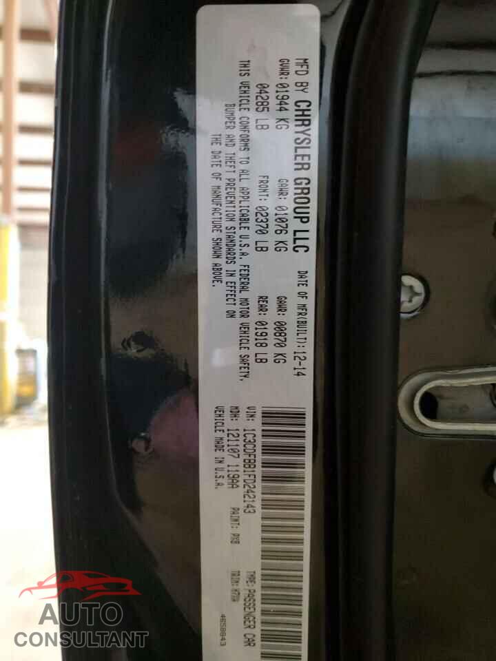 DODGE DART 2015 - 1C3CDFBB1FD242143