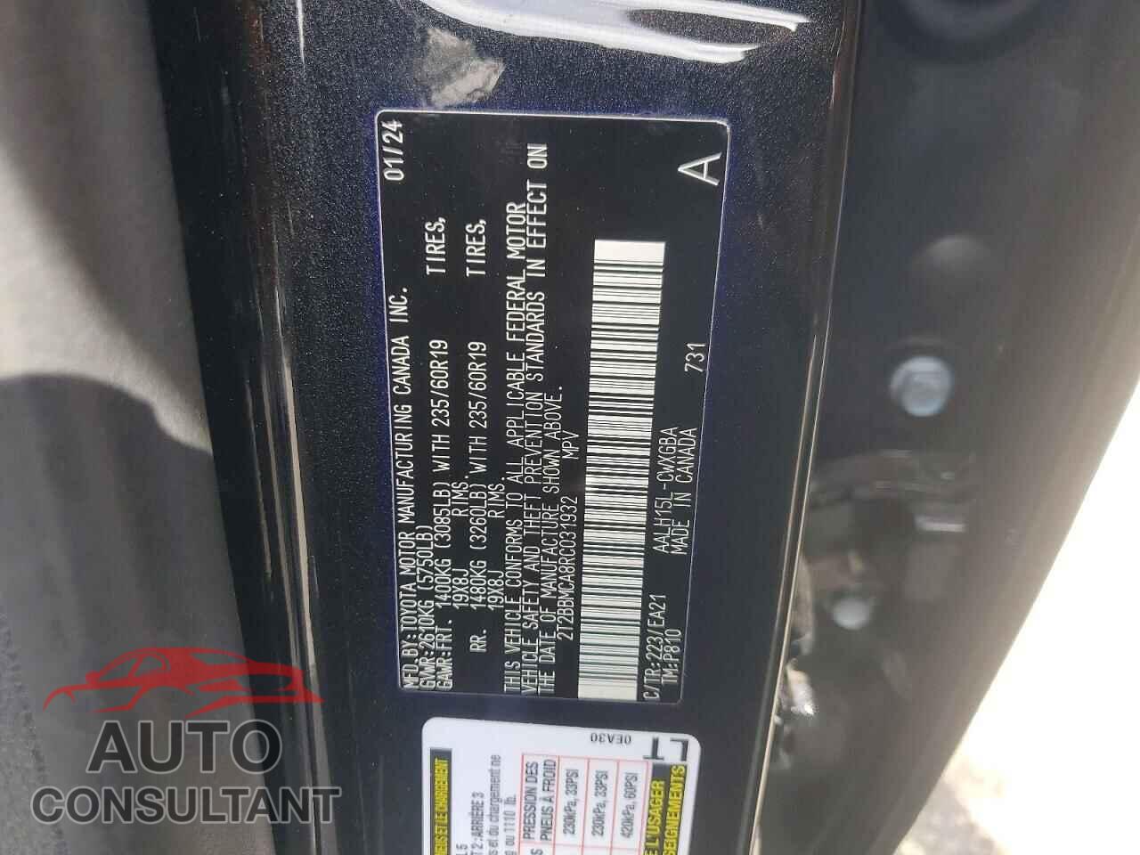 LEXUS UNKNOWN 2024 - 2T2BBMCA8RC031932