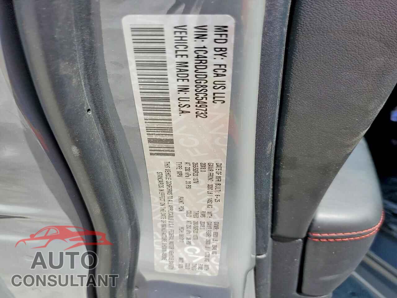 DODGE DURANGO 2025 - 1C4RDJDG8SC549732