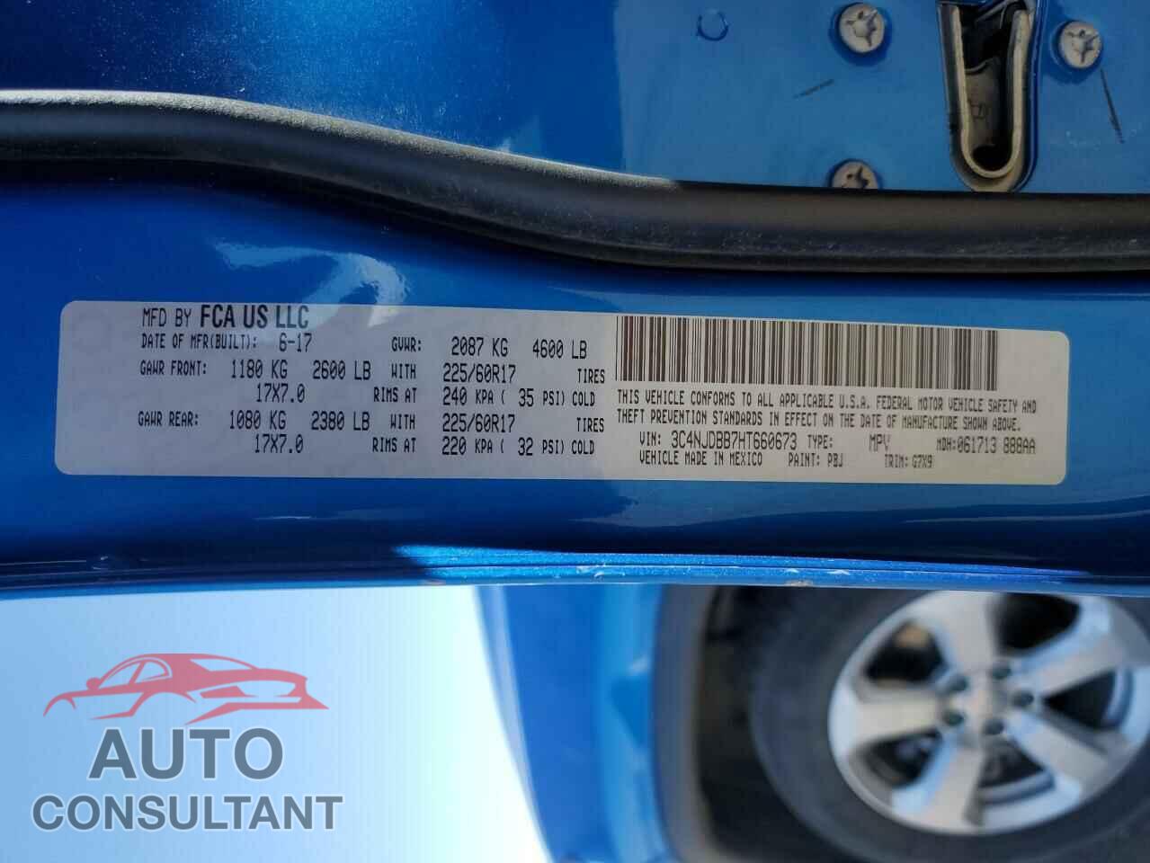 JEEP COMPASS 2017 - 3C4NJDBB7HT660673