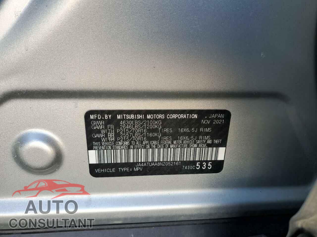 MITSUBISHI ECLIPSE 2022 - JA4ATUAA8NZ052161
