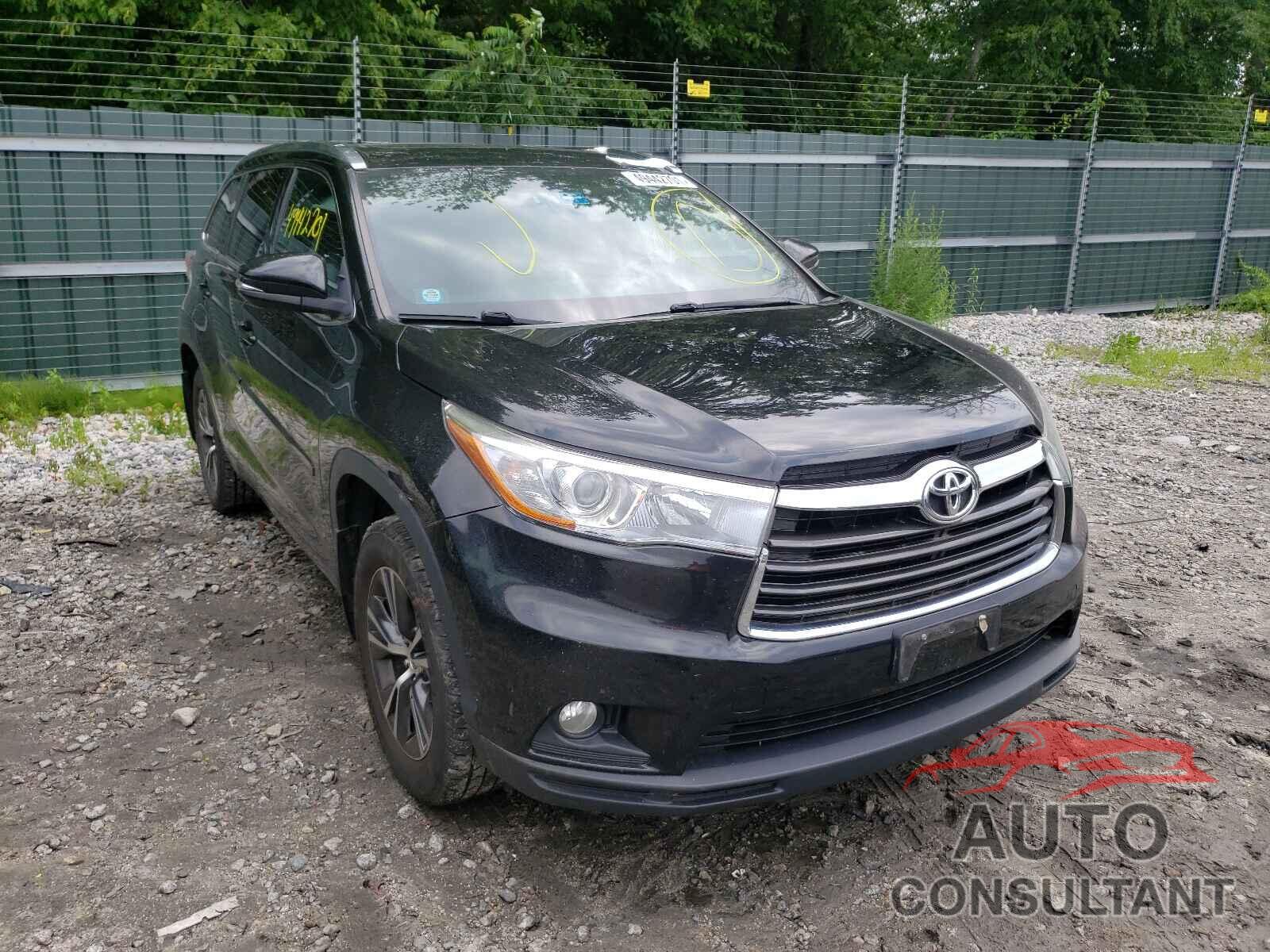 TOYOTA HIGHLANDER 2016 - 5TDJKRFH2GS244515