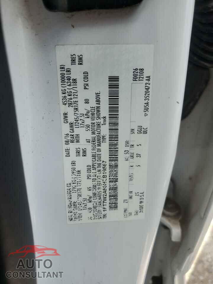 FORD F250 2017 - 1FT7W2A66HEB19567