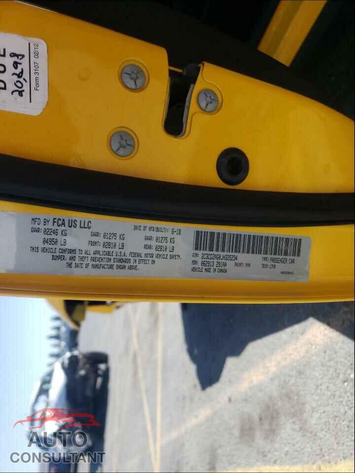 DODGE CHALLENGER 2018 - 2C3CDZAG0JH325234