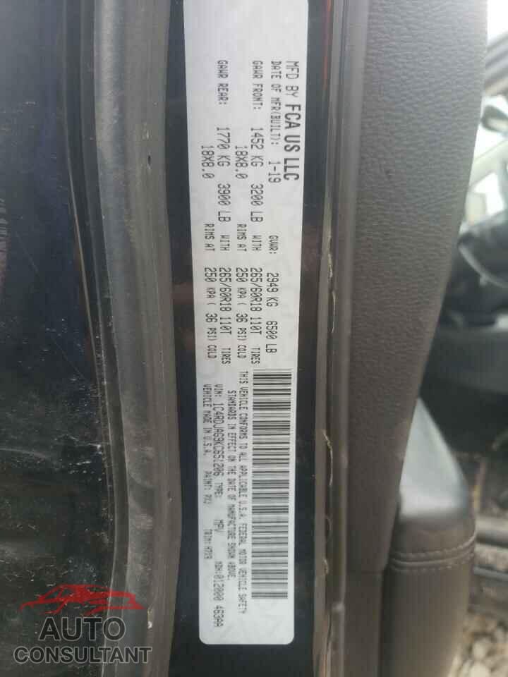 DODGE DURANGO 2019 - 1C4RDJAG9KC651206