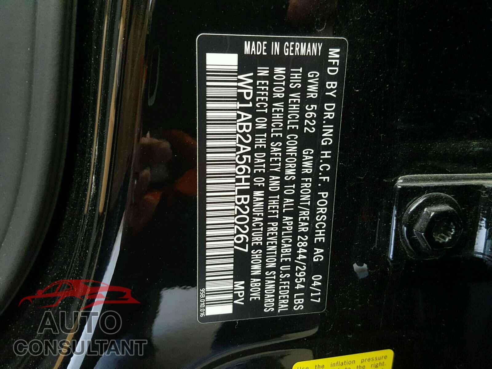 PORSCHE MACAN S 2017 - WP1AB2A56HLB20267