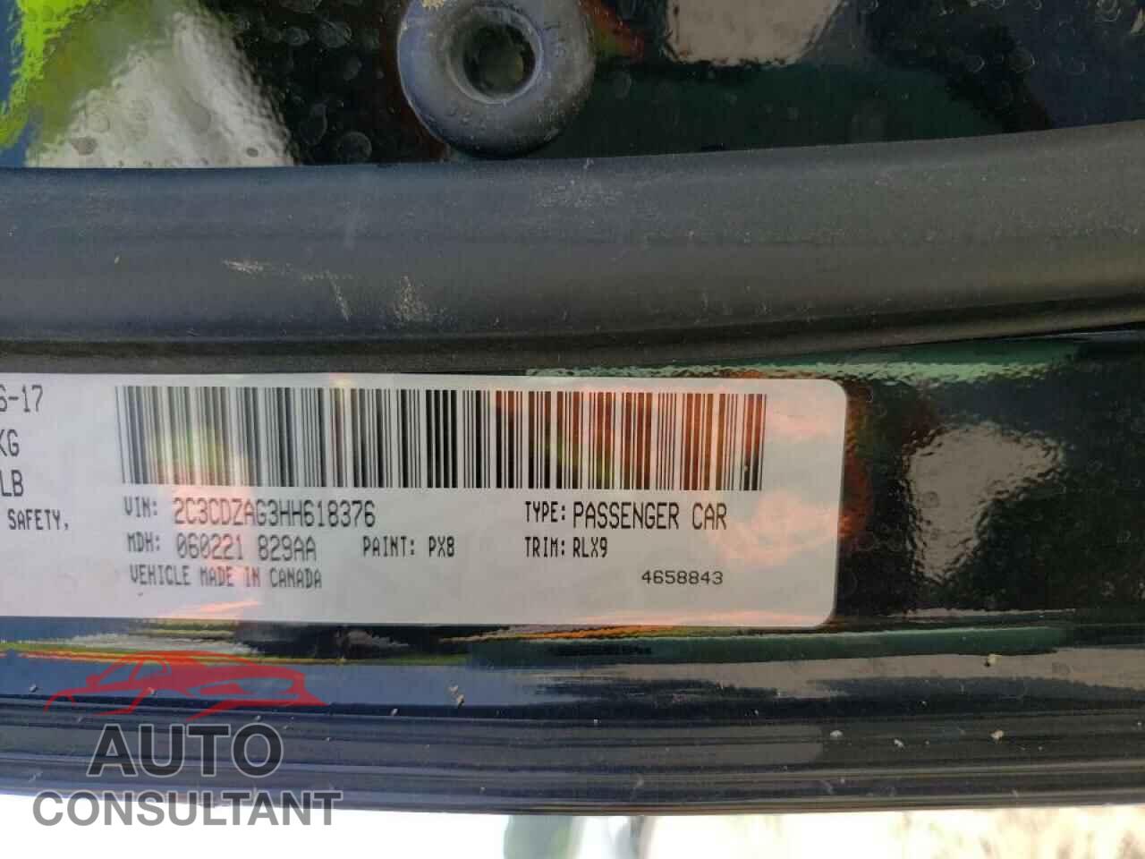 DODGE CHALLENGER 2017 - 2C3CDZAG3HH618376