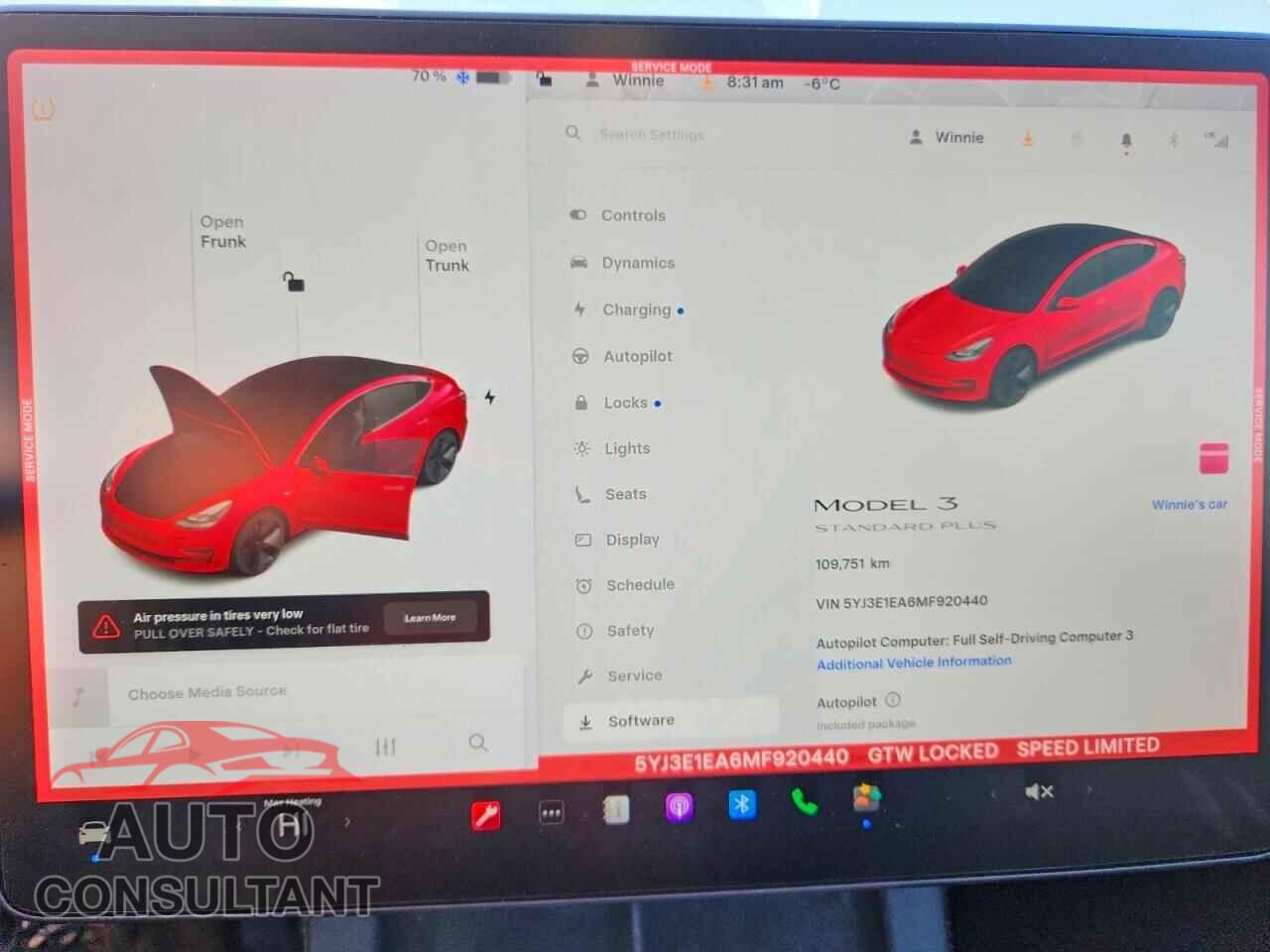 TESLA MODEL 3 2021 - 5YJ3E1EA6MF920440