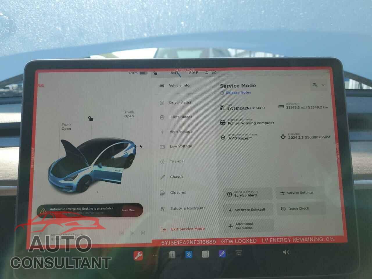 TESLA MODEL 3 2022 - 5YJ3E1EA2NF316689