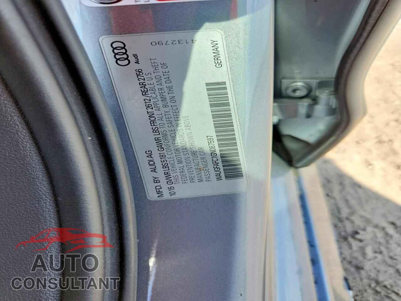 AUDI A6 2016 - WAUGFAFC1GN087597