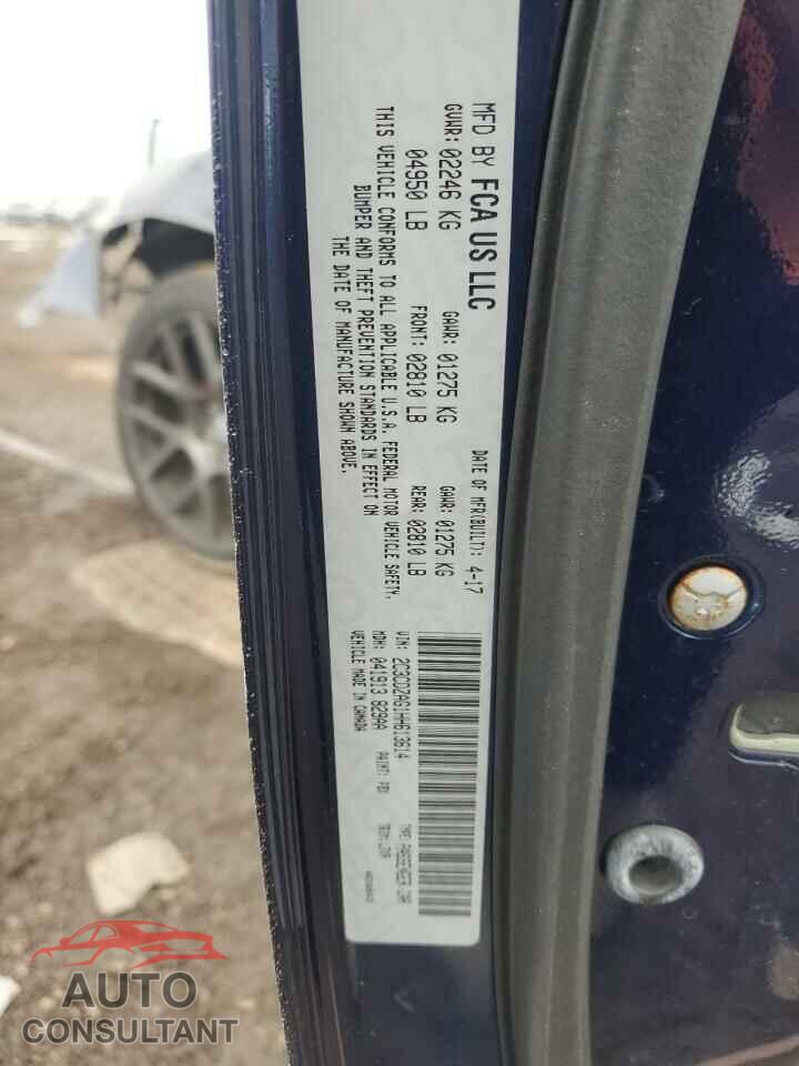 DODGE CHALLENGER 2017 - 2C3CDZAG1HH613614