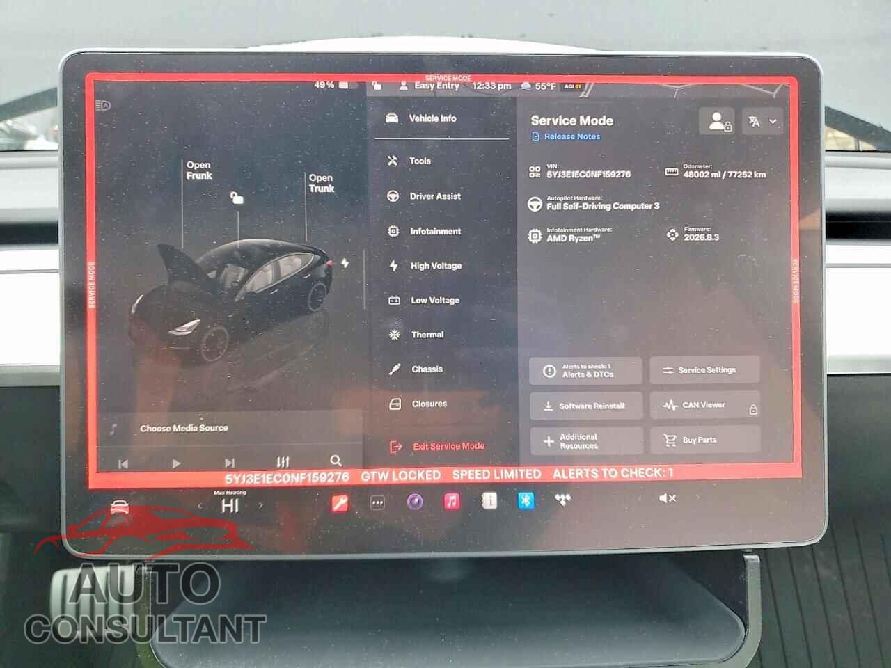 TESLA MODEL 3 2022 - 5YJ3E1EC0NF159276