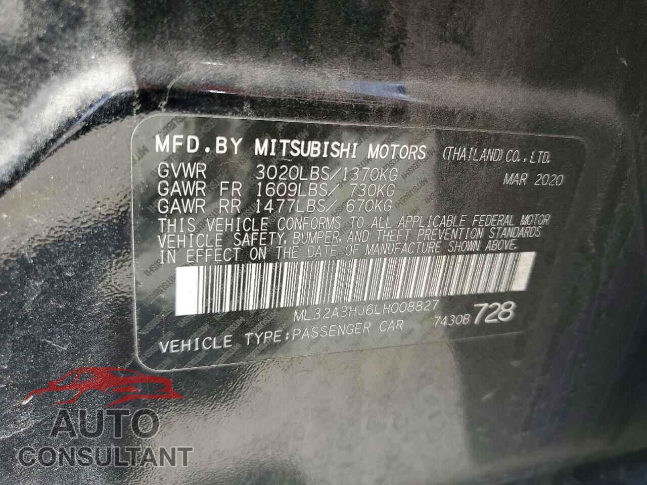 MITSUBISHI MIRAGE 2020 - ML32A3HJ6LH008827
