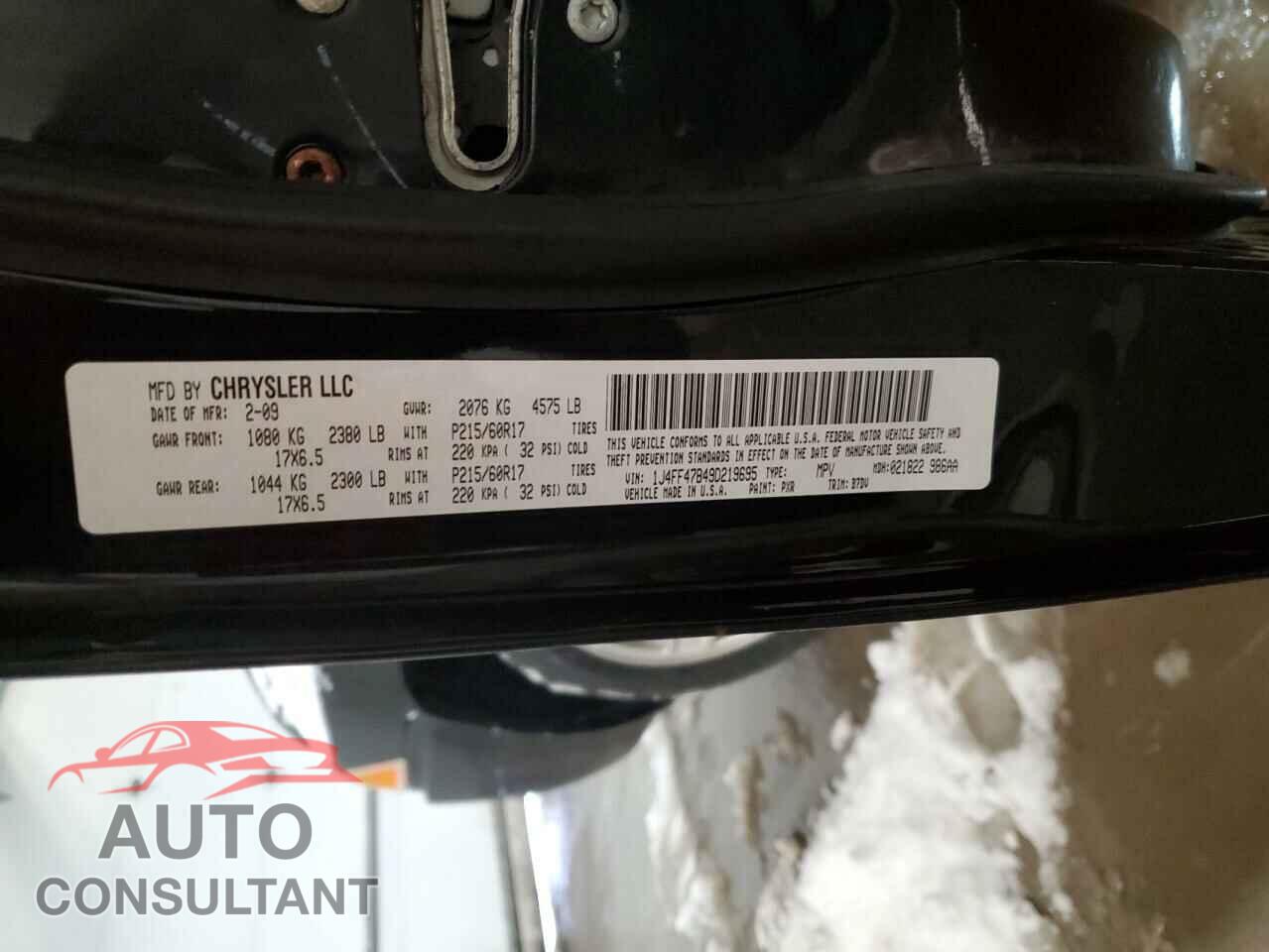 JEEP COMPASS 2009 - 1J4FF47B49D219695