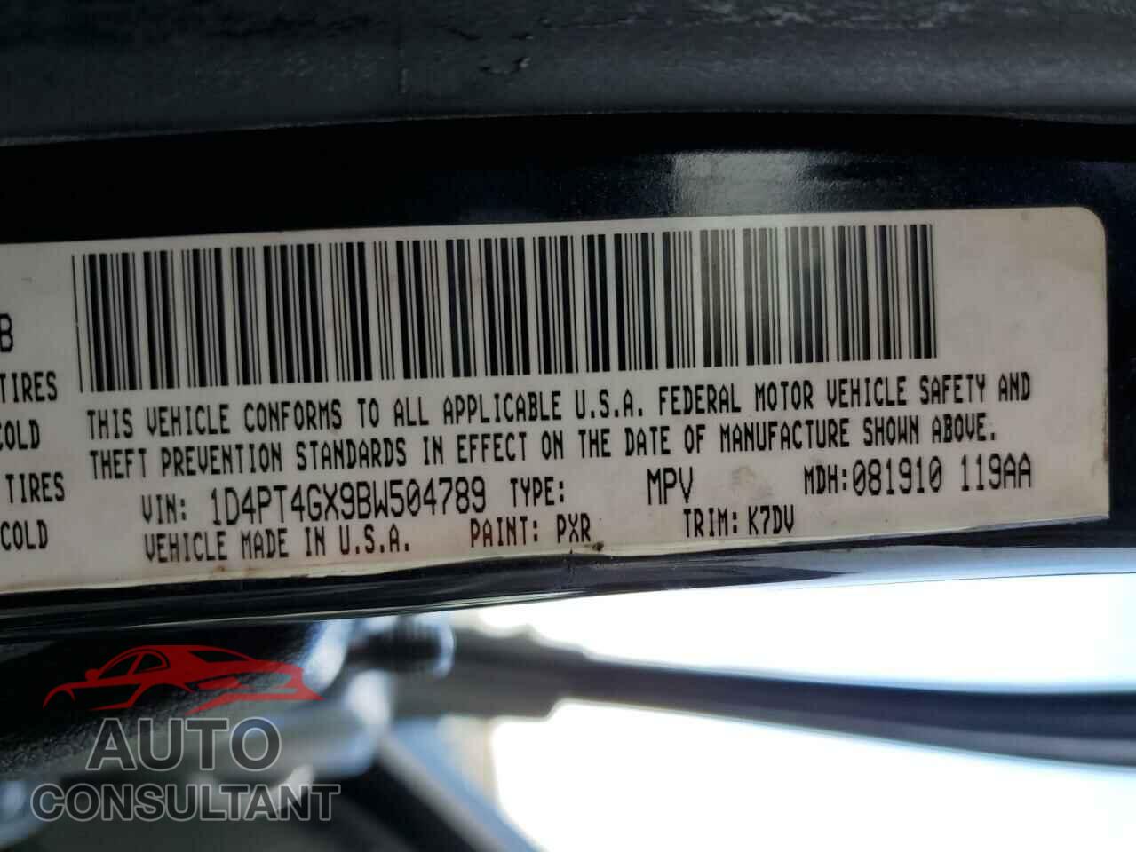 DODGE NITRO 2011 - 1D4PT4GX9BW504789