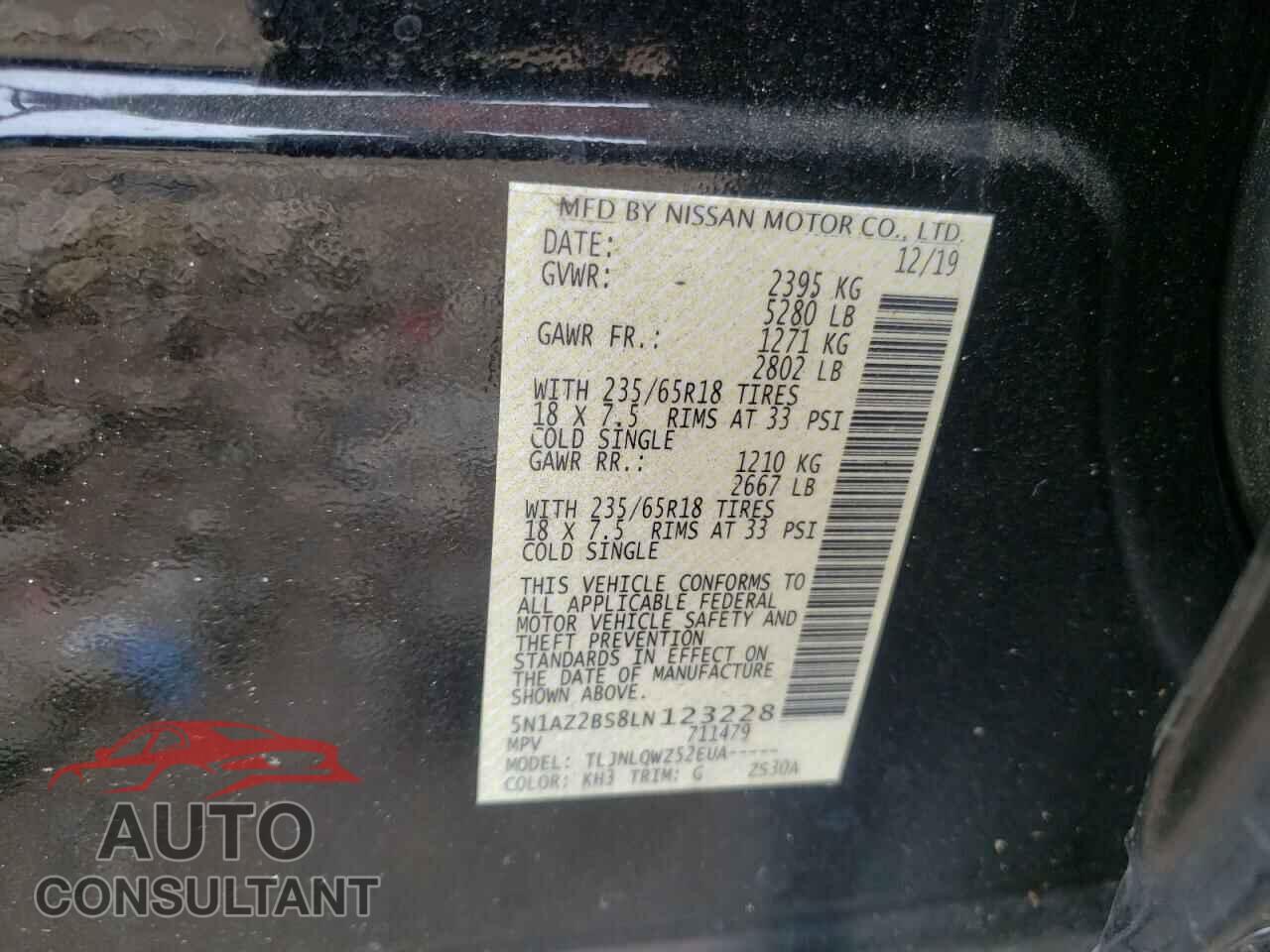 NISSAN MURANO 2020 - 5N1AZ2BS8LN123228