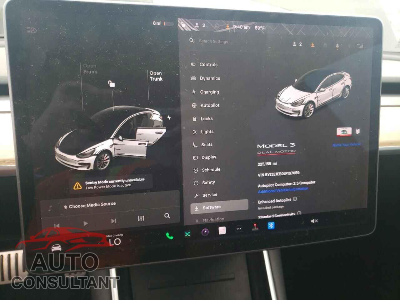 TESLA MODEL 3 2018 - 5YJ3E1EB0JF187659