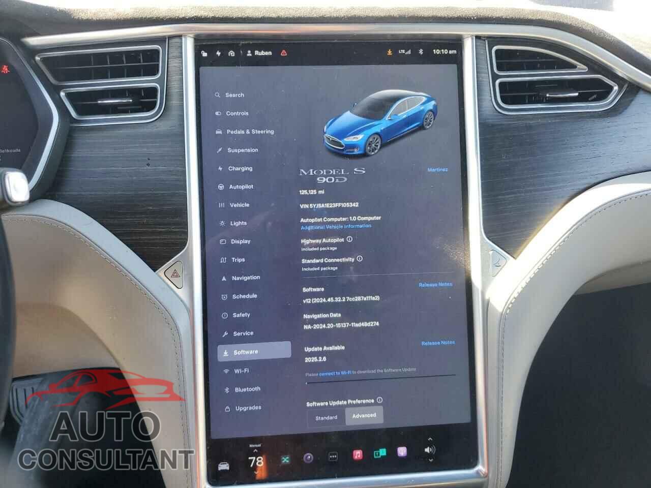 TESLA MODEL S 2015 - 5YJSA1E23FF105342