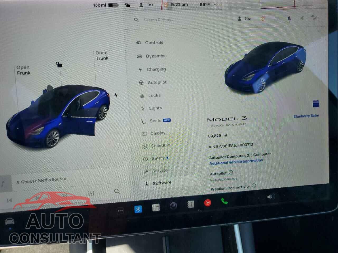 TESLA MODEL 3 2018 - 5YJ3E1EA5JF003713