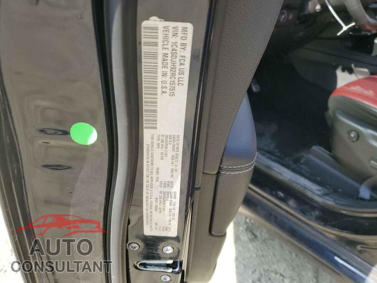 DODGE DURANGO 2024 - 1C4SDJH92RC157515