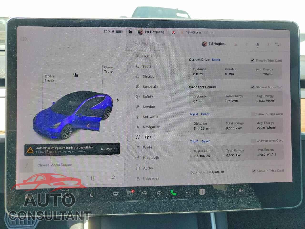 TESLA MODEL 3 2019 - 5YJ3E1EB8KF433343
