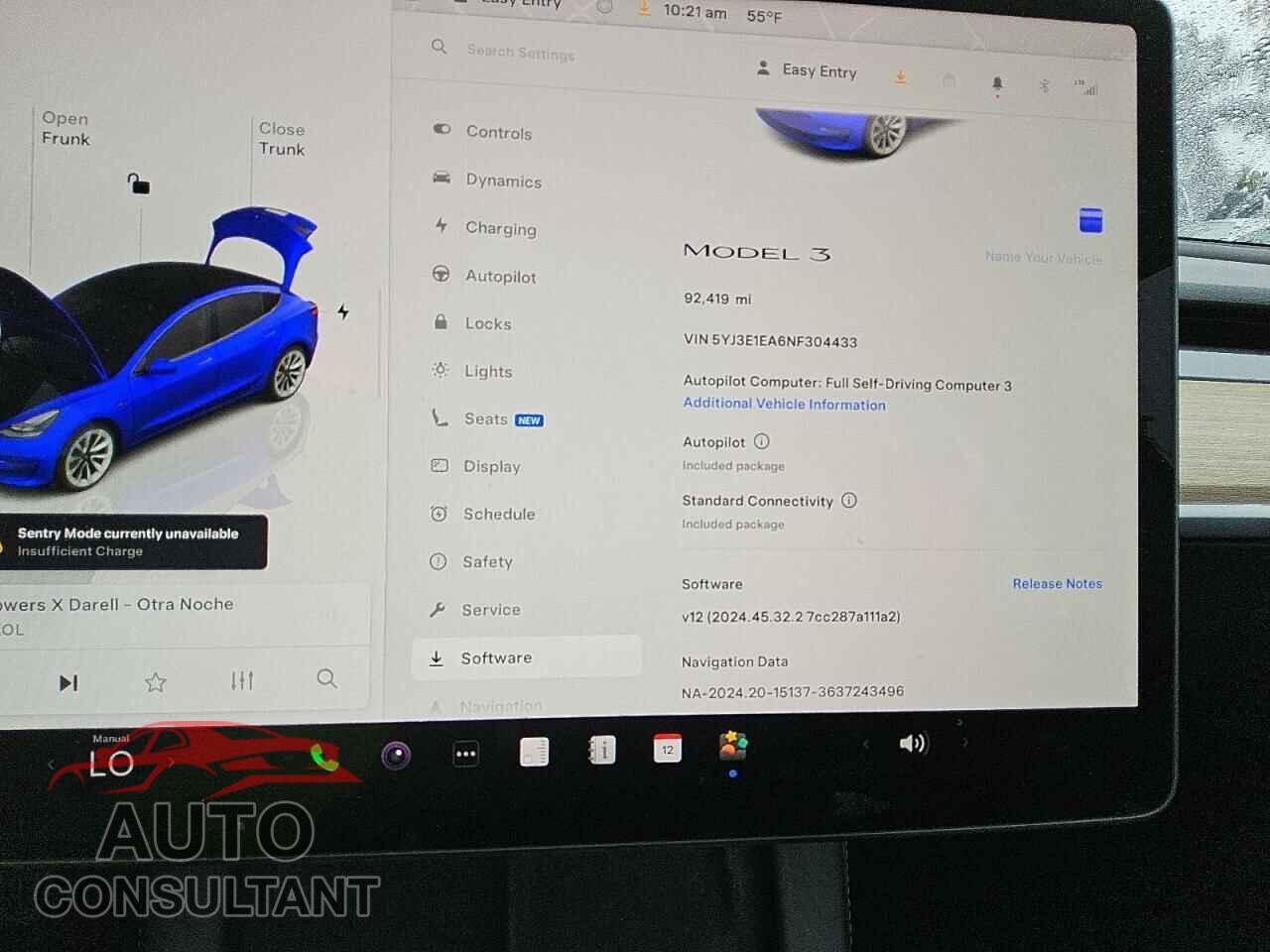 TESLA MODEL 3 2022 - 5YJ3E1EA6NF304433