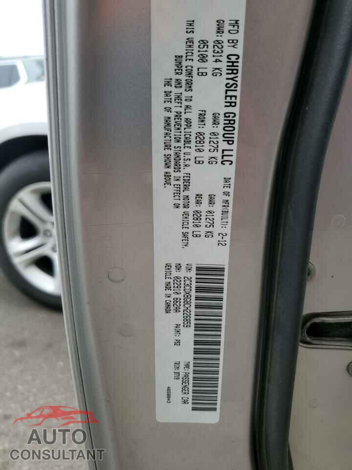 DODGE CHARGER 2012 - 2C3CDXBG8CH226859