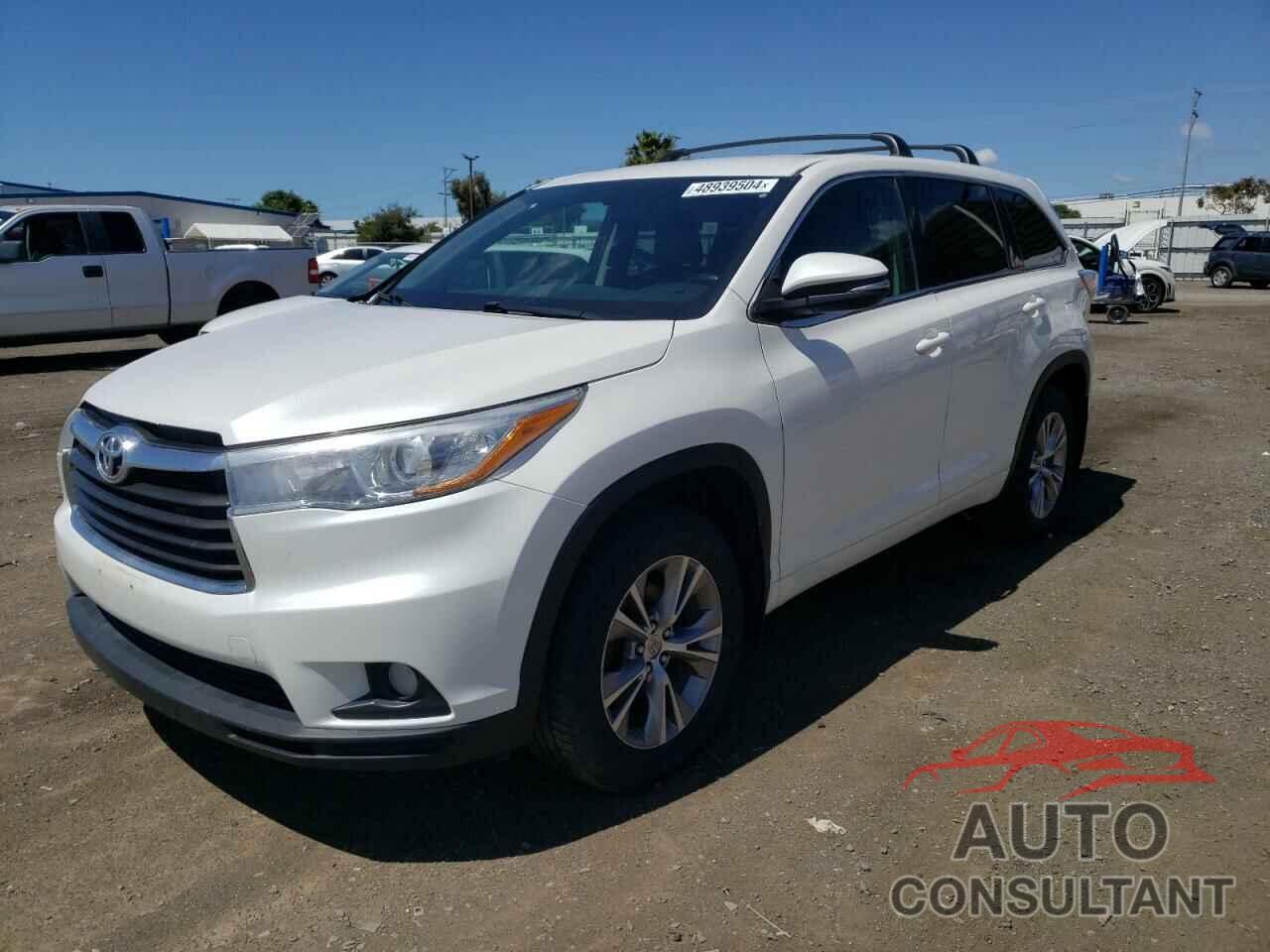 TOYOTA HIGHLANDER 2015 - 5TDBKRFH2FS087233