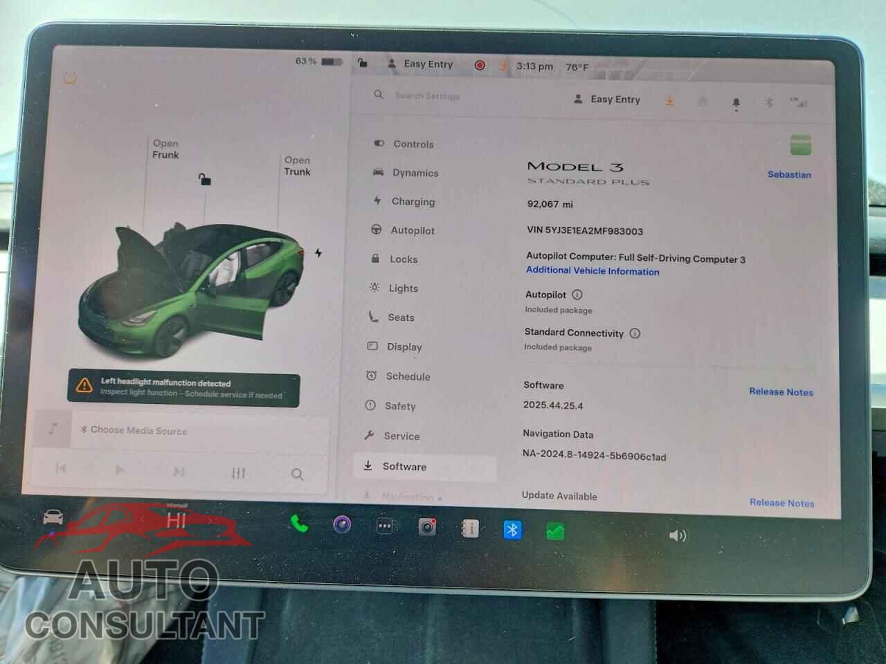 TESLA MODEL 3 2021 - 5YJ3E1EA2MF983003