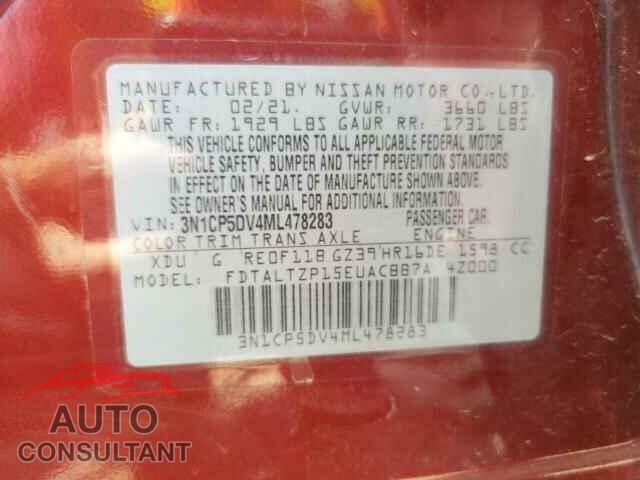 NISSAN KICKS 2021 - 3N1CP5DV4ML478283