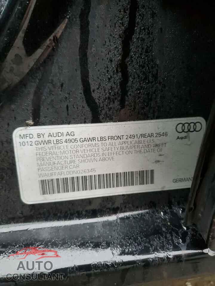 AUDI A4 2013 - WAUFFAFL0DN026345