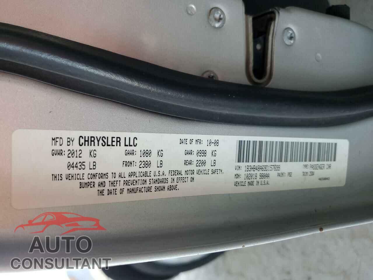 DODGE CALIBER 2009 - 1B3HB48A69D157699