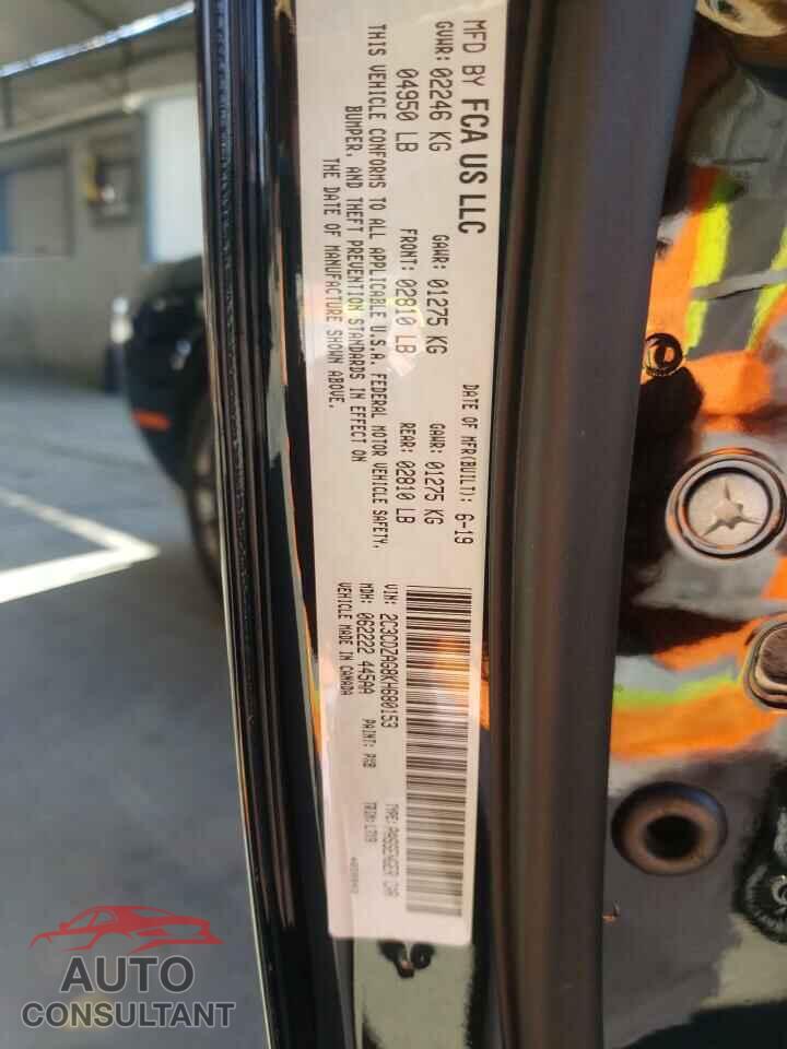 DODGE CHALLENGER 2019 - 2C3CDZAG8KH680153