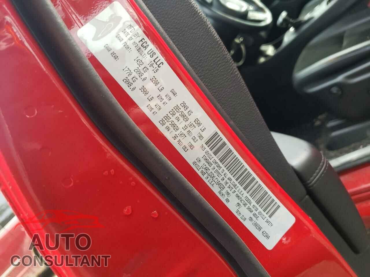 DODGE DURANGO 2020 - 1C4RDJDGXLC164528