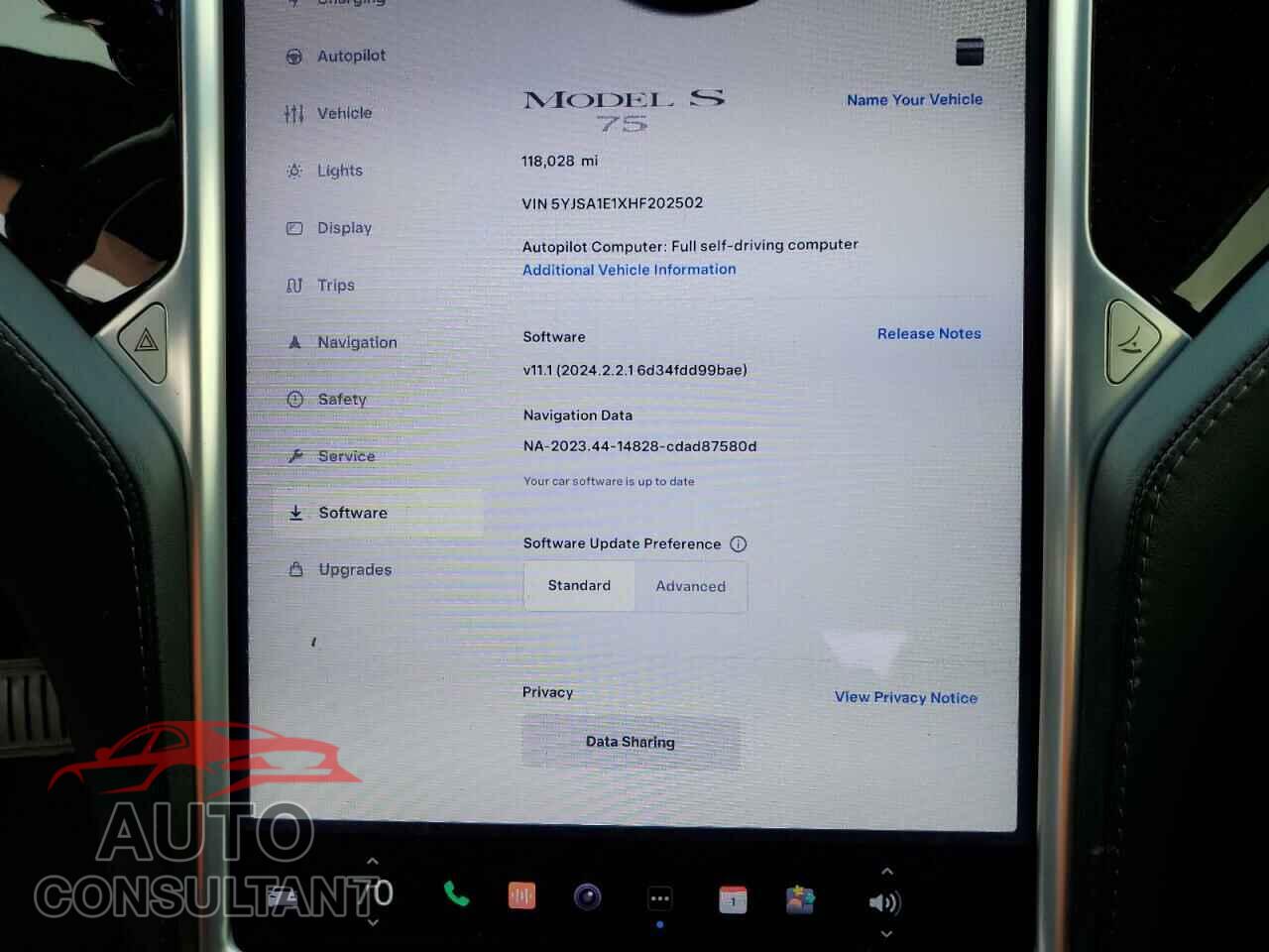 TESLA MODEL S 2017 - 5YJSA1E1XHF202502