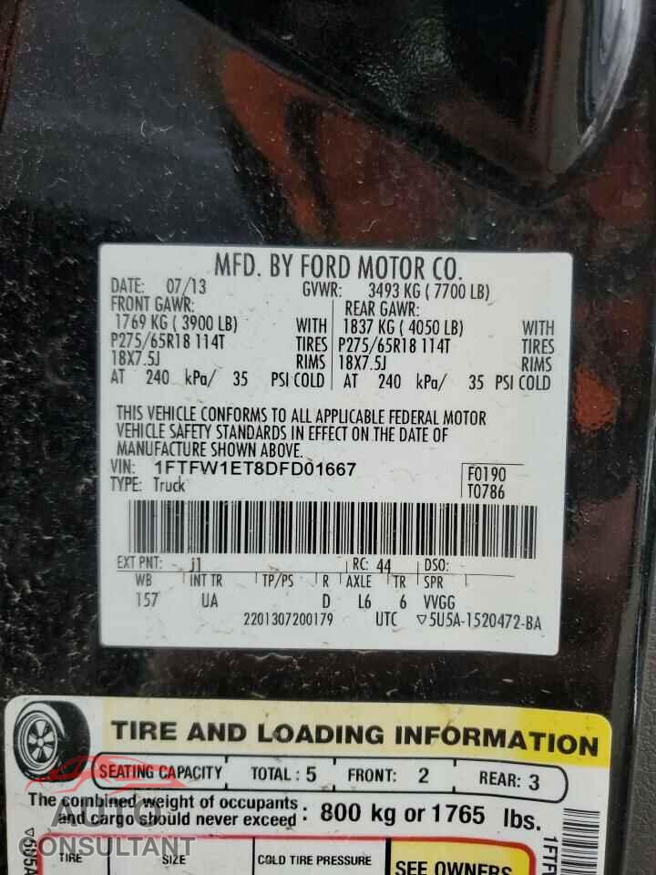 FORD F-150 2013 - 1FTFW1ET8DFD01667