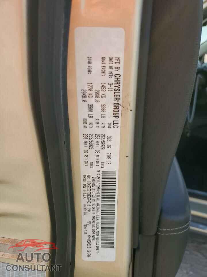DODGE DURANGO 2011 - 1D4SD5GT9BC674310