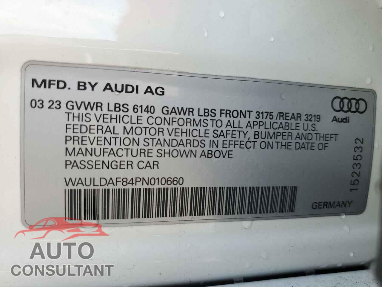 AUDI A8 2023 - WAULDAF84PN010660