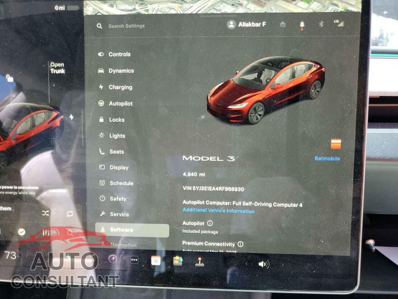 TESLA MODEL 3 2024 - 5YJ3E1EA4RF868930