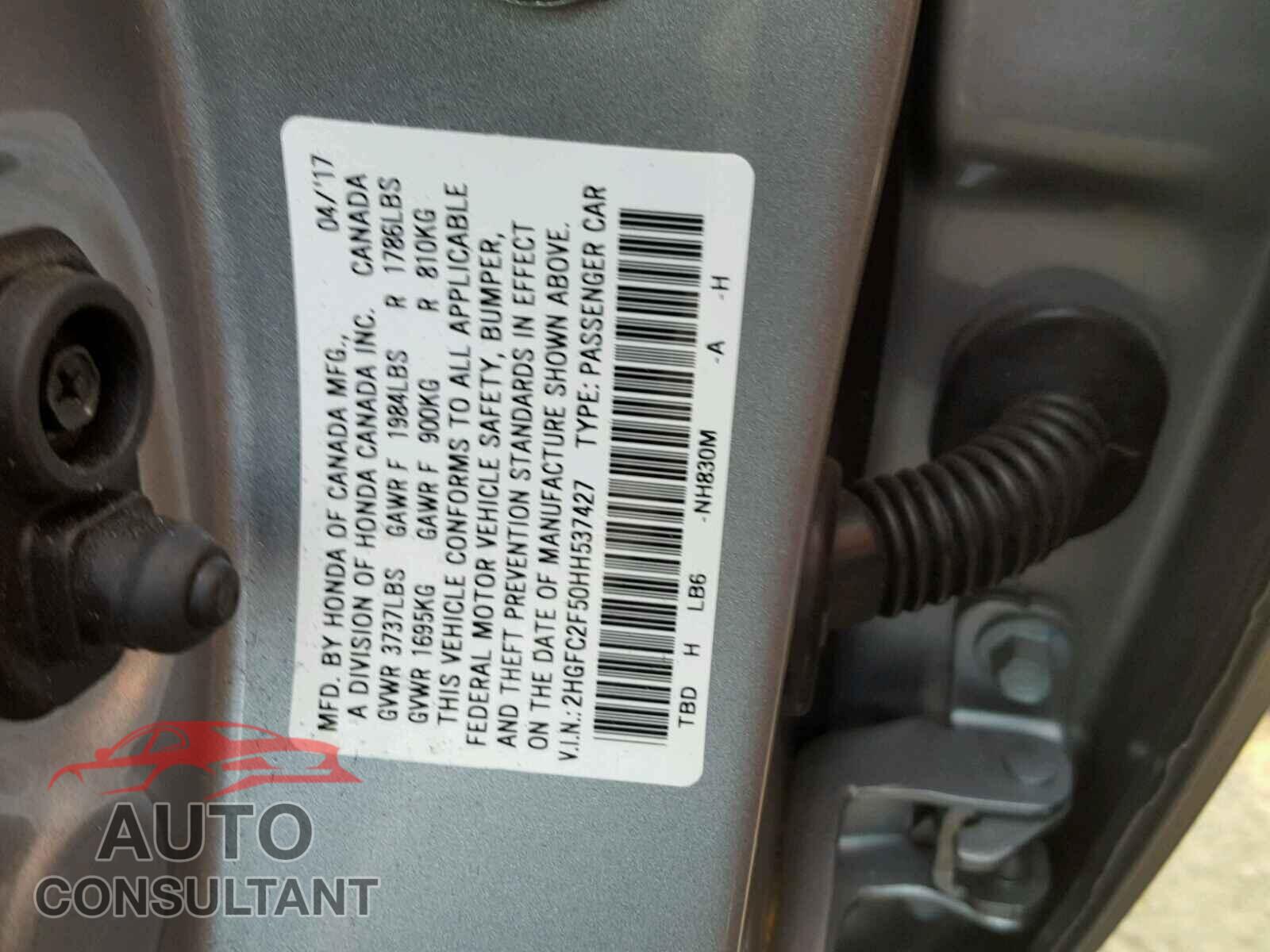 HONDA CIVIC LX 2017 - 2HGFC2F50HH537427