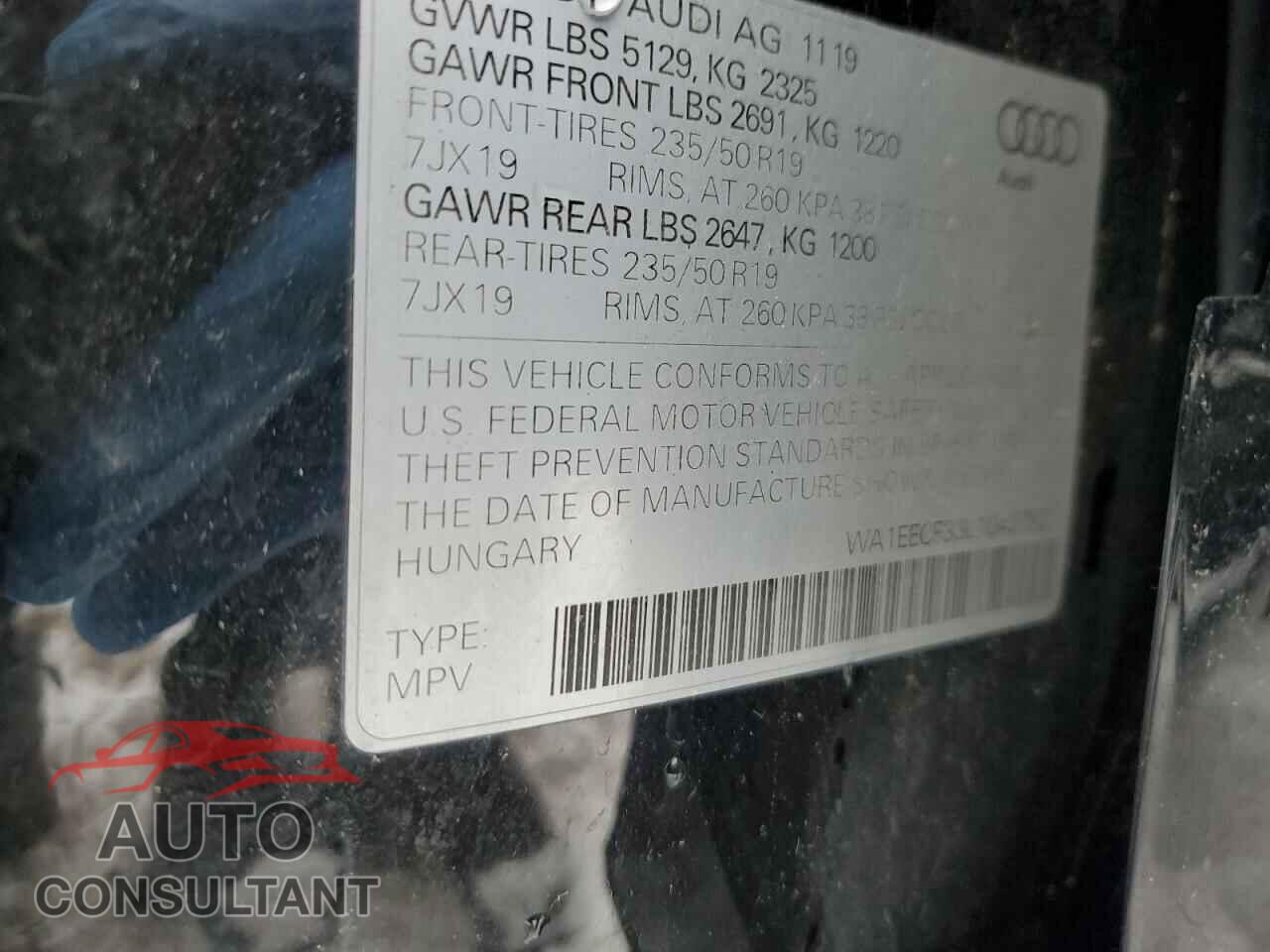 AUDI Q3 2020 - WA1EECF33L1043752